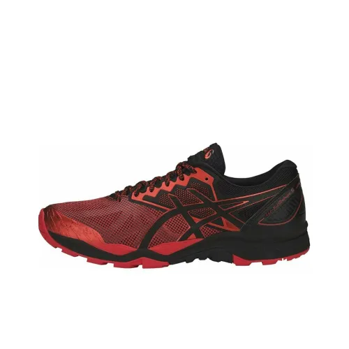Asics Gel FujiTrabuco 7 Low Топ Беговые кроссовки Мужские Черные Красные