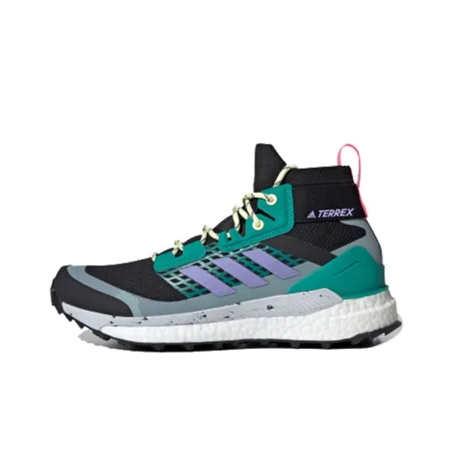 adidas Terrex FREE HIKER Нескользящий Легкий Высокий Топ Обувь для активного отдыха Женская Черная Зеленая