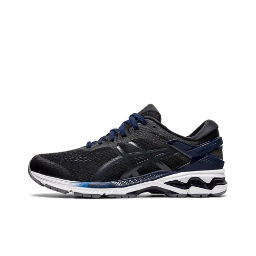 Asics Gel Kayano 26 Low Топ Беговые кроссовки Мужские Черные Синие