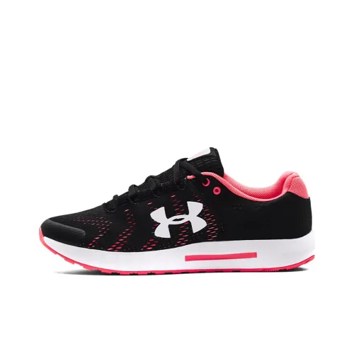 Under Armour Micro G Low Топ Беговые кроссовки Женские Черный Розовый