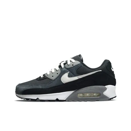 Nike Air Max 90 Low Топ Беговые кроссовки Унисекс Темно-серый Черный