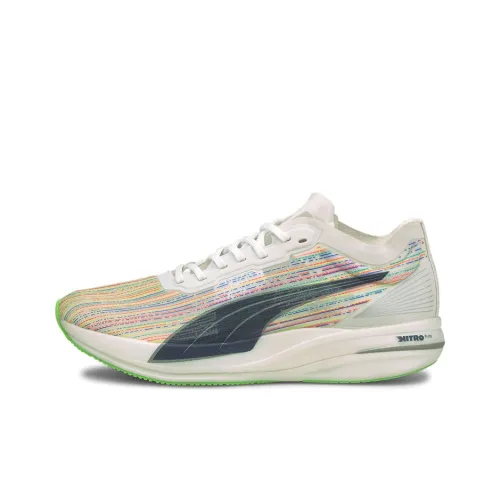 PUMA Deviate NITRO Амортизаторы Slip-resistant устойчивые к истиранию Низкий топ Беговые кроссовки Мужские Белый Черный Зеленый