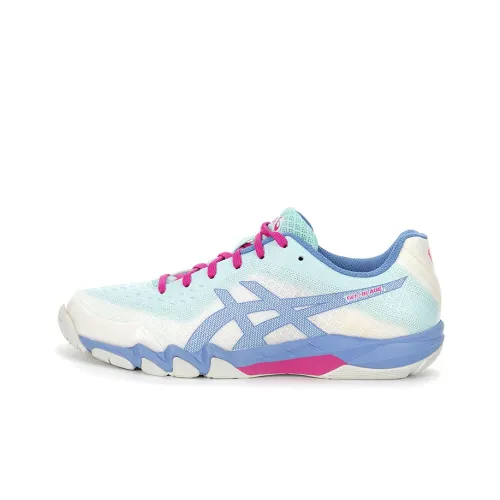 Asics Гель Blade 6 Устойчивый к истиранию Дышащие Низкие Кроссовки для Бега Женские Синие Белые