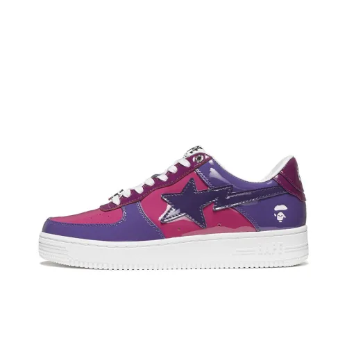 A BATHING APE BAPE STA Комбо Низкий Топ Стильный Скейтбординг Мужской Фиолетовый Белый