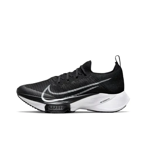 Nike Air Zoom Tempo Next% Low Топ Air Cushion Беговые кроссовки Женские Черный Белый