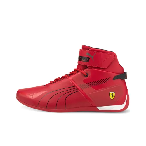 PUMA Scuderia Ferrari Slip-resistant Abrasion-resistant High Top Беговые кроссовки Мужские Red