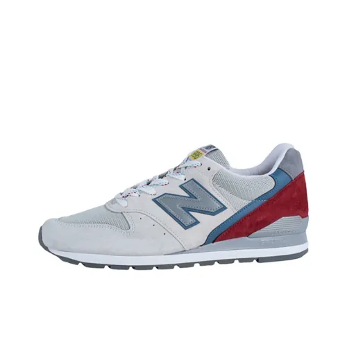 New Balance NB 996 Устойчивый к истиранию Низкий Топ Марафон Беговые кроссовки Мужской Серый Красный Сделано в США