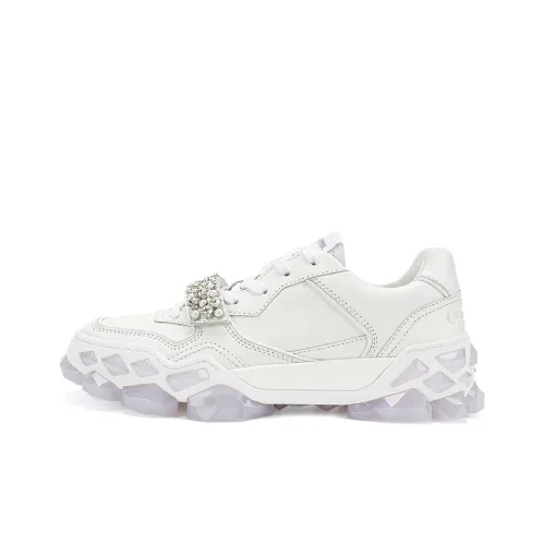 Jimmy Choo Ромб Низкий Топ Повседневная Обувь Женская Белая
