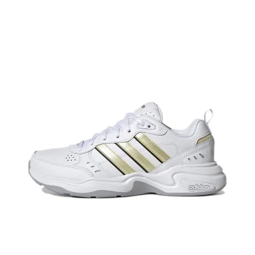Adidas Neo Strutter Slip Resistant Abrasion Resistant Низкие Беговые кроссовки Женские Белые Золотые