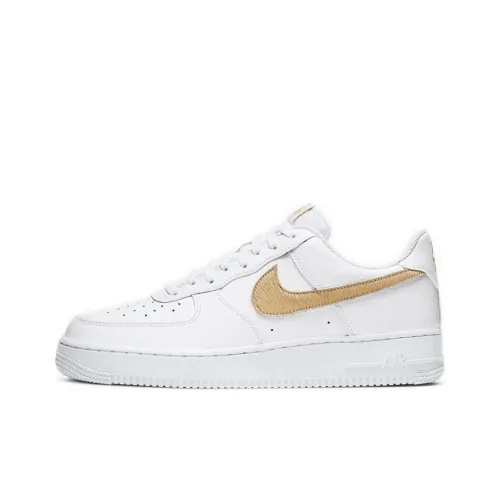 Nike Air FORCE 1 Non Slip Легкий Низкий Топ Скейтбординг Кроссовки Унисекс Белый Желтый