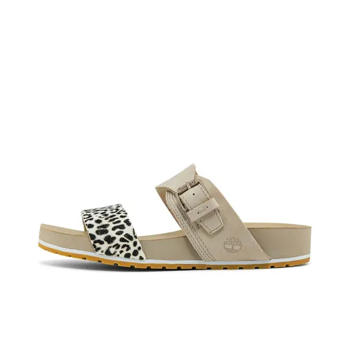 Timberland Повседневные Тапочки Женские с Леопардовым Принтом Бежевые