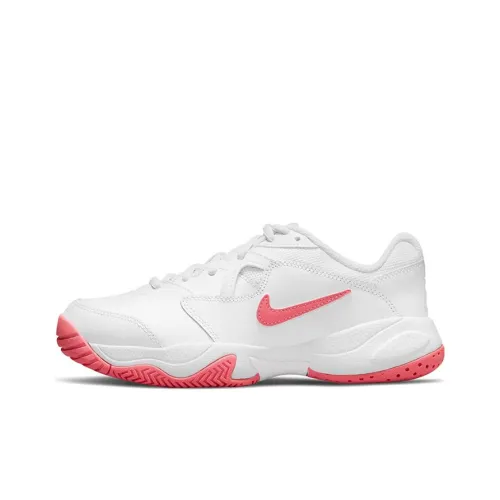 Nike Court Lite 2 Устойчивые к истиранию Низкие Детские Кроссовки для Тренировок Розовые Белые
