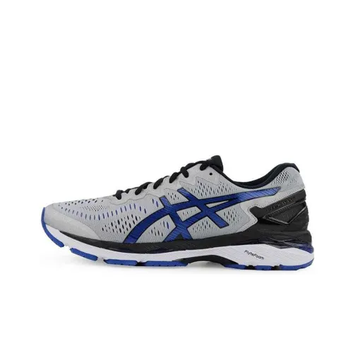 Asics Gel Kayano 23 Low Топ Беговые кроссовки Мужские Серый Синий