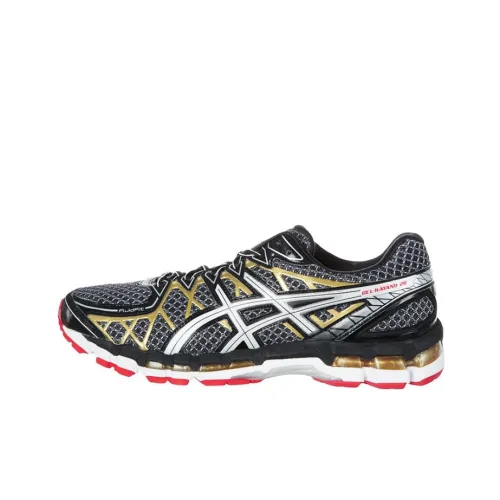 Asics Gel Kayano20 Дышащие Низкие Кроссовки для Бега Мужские Черные Серые