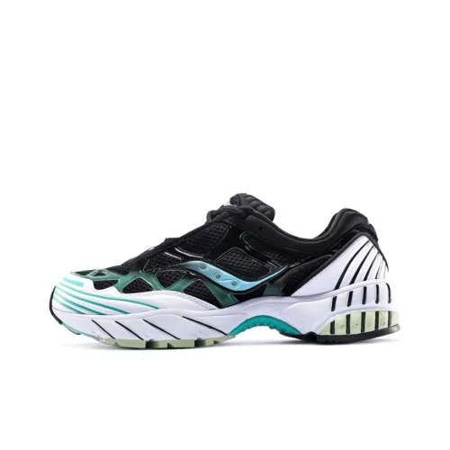 Saucony Excursion Амортизация Износостойкий Низкий Топ Повседневные Беговые кроссовки Мужские Черные Синие