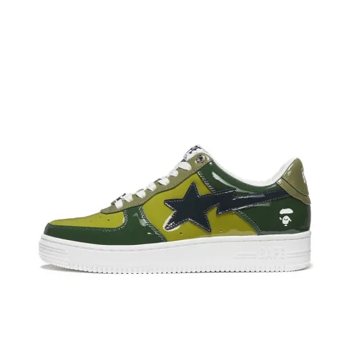 A BATHING APE BAPE STA Комбо Низкий Топ Стильный Скейтбординг Унисекс Классический Зеленый