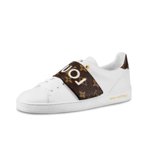 LOUIS VUITTON Frontrow Low Топ Стильные Скейтбординги Женские Белые Коричневые