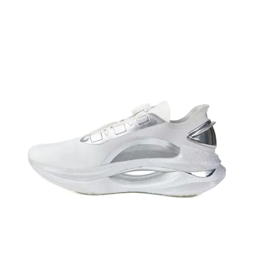 HajimeSorayama x LINING Shadow 1,0 Low Топ Беговые кроссовки Женские Металлическое серебро