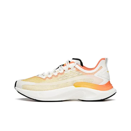 ANTA Fast Shock Absorbers Противоскользящие Устойчивые к истиранию Низкий Топ Беговые кроссовки Мужские Белый Оранжевый