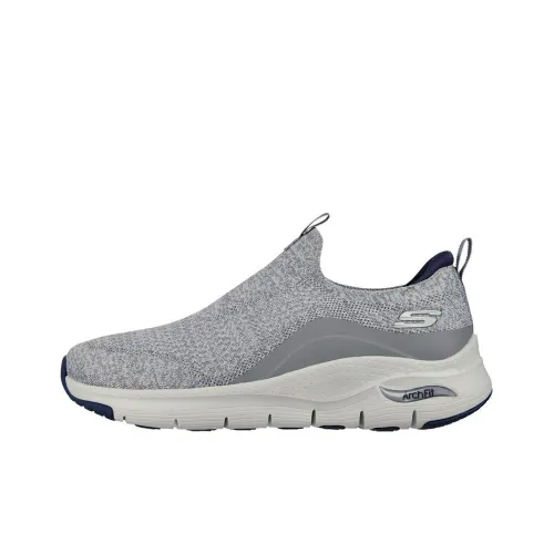 Skechers Arch Fit Low Топ Беговые кроссовки Мужской Серый