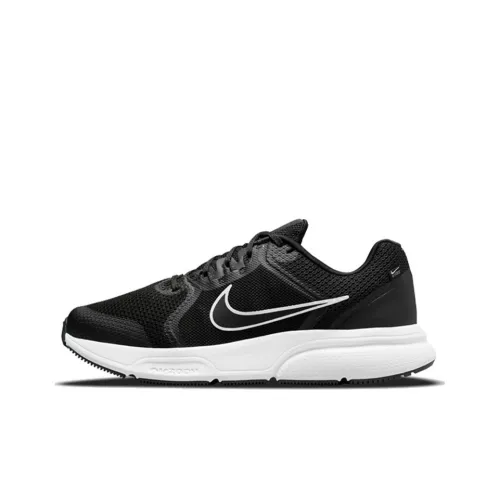 Nike Zoom Span 4 Slip-on Устойчивый Дышащий и Поддерживающий Низкий Топ Повседневные Беговые кроссовки Женские Черные