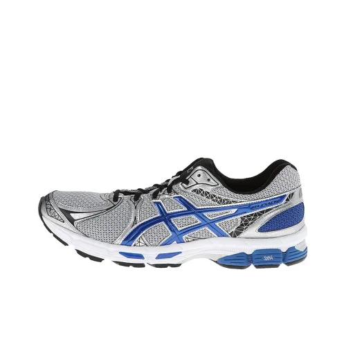 Asics Гель Exalt 2 Дышащий и Износостойкий Низкий Топ Беговые кроссовки Мужские Серебряно-Синие 4E Ширина