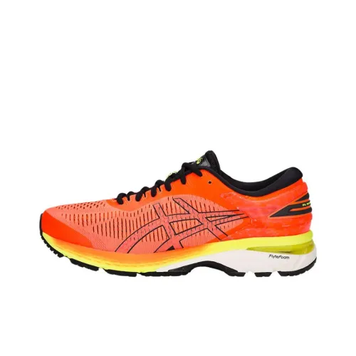 Asics Gel Kayano 25 Low Топ Беговые кроссовки Мужские Кораллово-оранжевый Красный