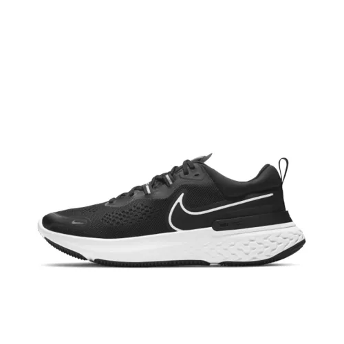 Nike React Miler 2 Амортизация и Дышащий Низкий Топ Беговые кроссовки Мужские Черный Белый