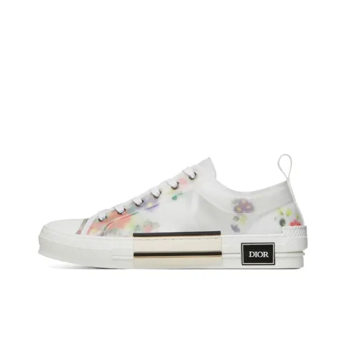 DIOR B23 Low 'Flowers' Низкий Топ Стильные Скейтбординги Женские Белые
