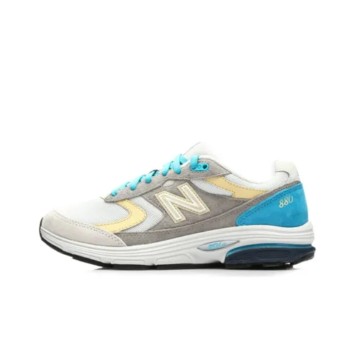 New Balance 880 Series Низкие Беговые Кроссовки Женские Белые Серые Синие