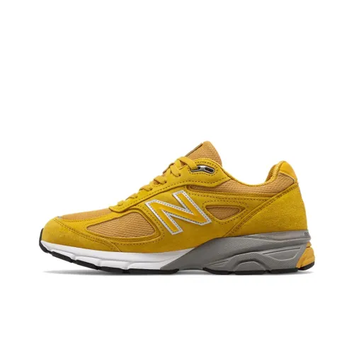 New Balance NB 990 V4 Low Топ Беговые кроссовки Мужской Имбирно-желтый