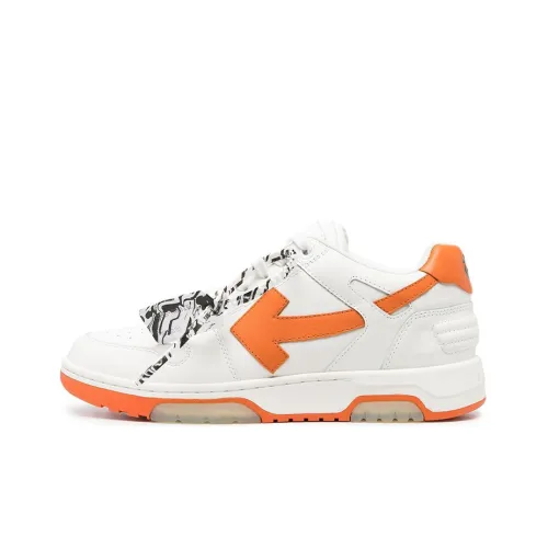 Off Белый Out Of Office Низкие Кроссовки для скейтбординга Мужские Белые Оранжевые