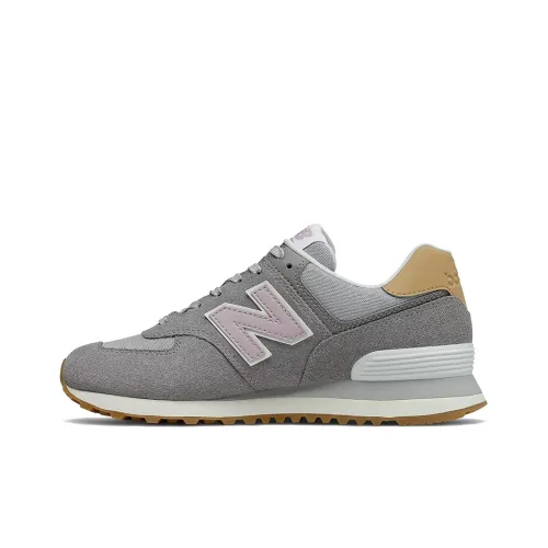 New Balance NB 574 Low Топ Беговые кроссовки Женские Серый Розовый
