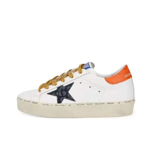 Golden Goose Hi Star Скейтборд Кроссовки Женские Белые Апельсин Ласточкин хвост