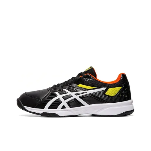 Asics Court Slide Устойчивые к истиранию Низкие Кроссовки для тенниса Мужские Черные Оранжевые и Желтые