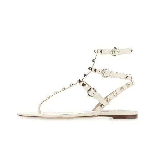Valentino Rockstud One Ремешок Сандалии Женские Бежевые