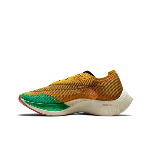 Nike ZoomX Vaporfly Next% 2 Low Топ Марафон Длинный Бег Гонка Беговые Кроссовки Мужской Желтый Зеленый