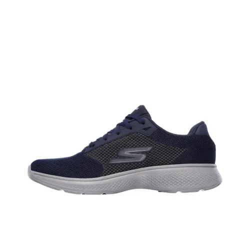 Skechers Go Walk 4 Low Топ Беговые кроссовки Мужской Синий Серый