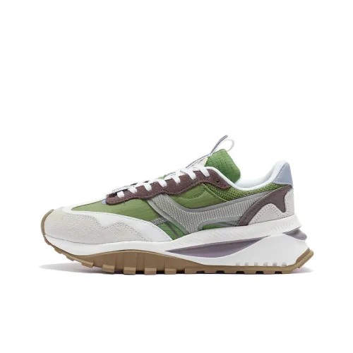 LINING Fangyuan EVO Амортизация и Дышащий Низкий Топ Беговые кроссовки Женские Полынно-зеленый