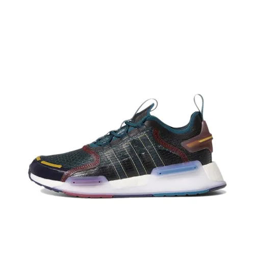 Adidas Originals NMD_V3 Устойчивые к истиранию низкие беговые кроссовки унисекс черные зеленые