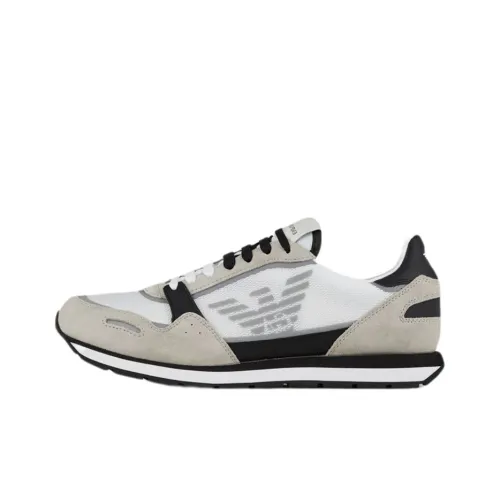 EMPORIO ARMANI Низкий топ повседневный мужской экрю