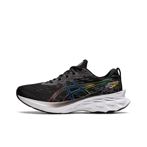 Asics Novablast 2 Low Топ Беговые кроссовки Женские Черный белый Многоцветный