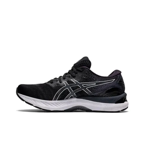 Asics Gel Nimbus 23 Low Топ Тренировочные Беговые Кроссовки Мужские Черно-Белые