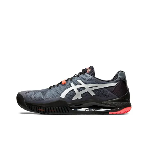 Asics Gel Resolution 8 Low Топ Теннисные Кроссовки Мужские Черные Красные