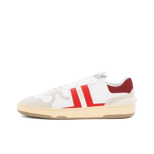 Lanvin Clay Низкий Топ Стильные Скейтбординги Мужские Красный Белый