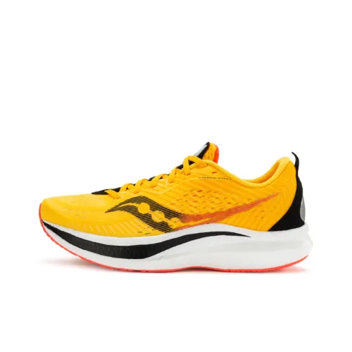 Saucony Endorphin Speed 2 Амортизаторы Slip-resistant устойчивые к истиранию Низкий топ Беговые кроссовки Мужские Желтый красный