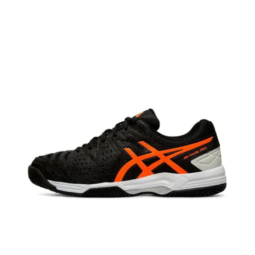 Asics Gel PADEL Pro 3 Low Топ Беговые кроссовки Мужские Черные и Оранжевые