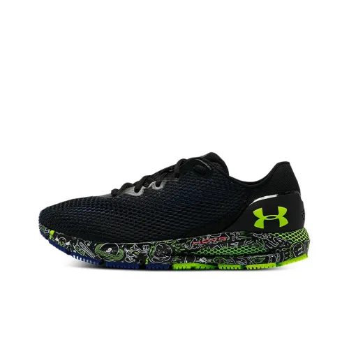 Under Armour HOVR Sonic 4 Low Беговые кроссовки Женские Черные Зеленые