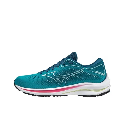 Mizuno Rider Slip Resistant Abrasion Resistant Breathable Low Top Беговые кроссовки Женские Синий Красный