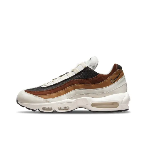 Nike Air Max 95 Low Беговые кроссовки Мужские Белый-коричневый